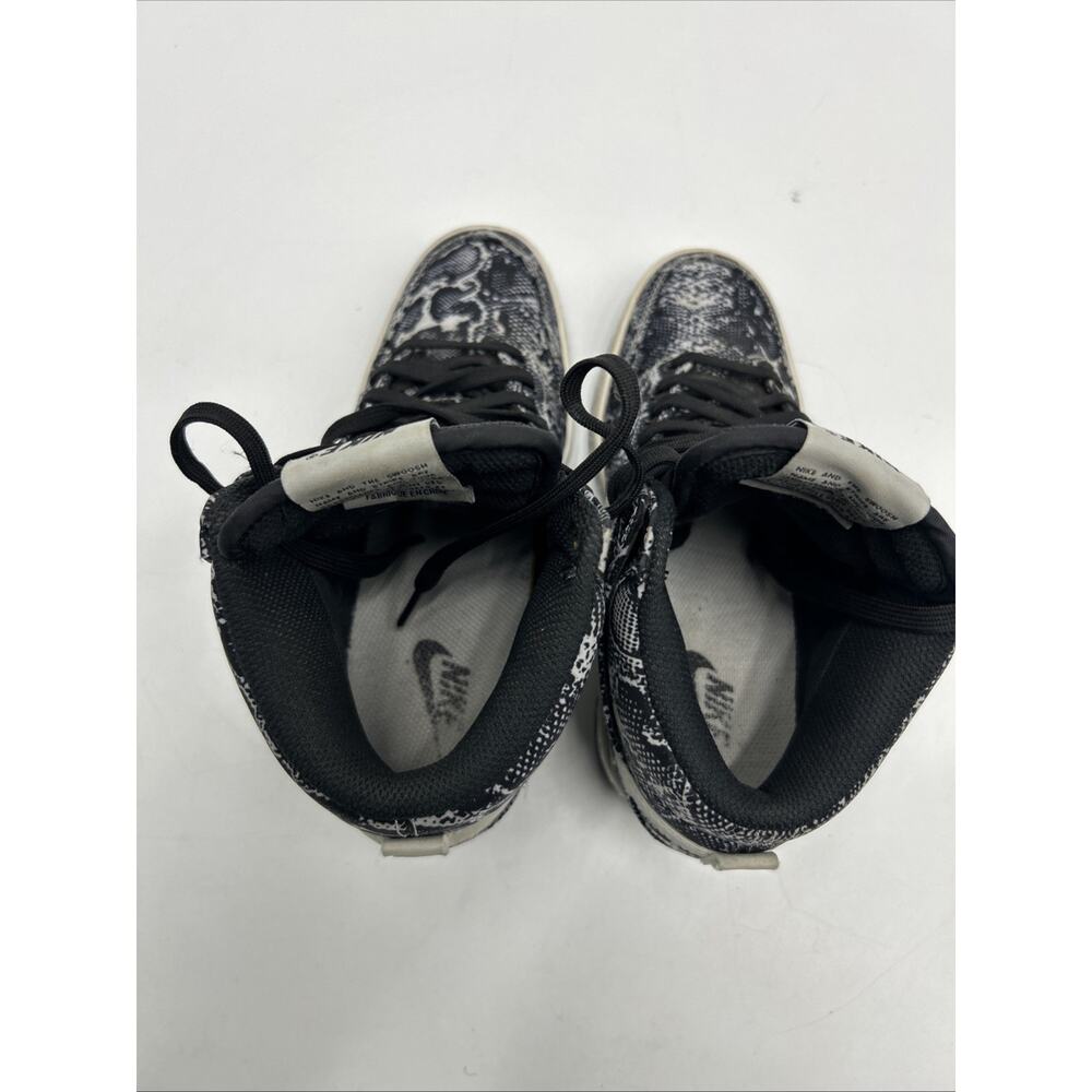 Nike Dunk Sky Hi High Print Hidden Wedge Heel Snake Skin Pure Platinum Size 6.5 View 4